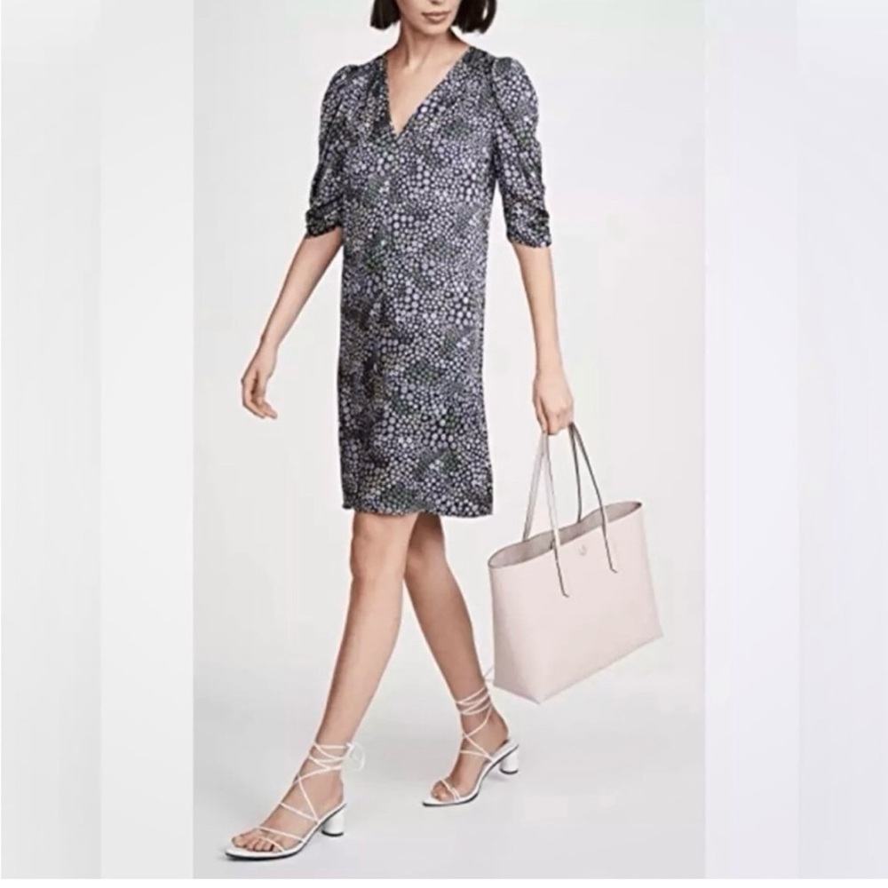 See By Chloe Floral Spring Shift Puff Short Sleeve Mini Dress Vacation Size 38/6